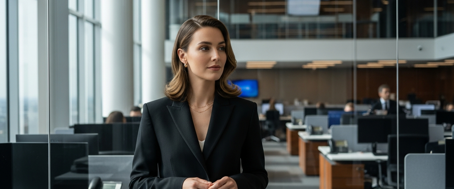 PR professional in modern newsroom with natural light - media relations statistics