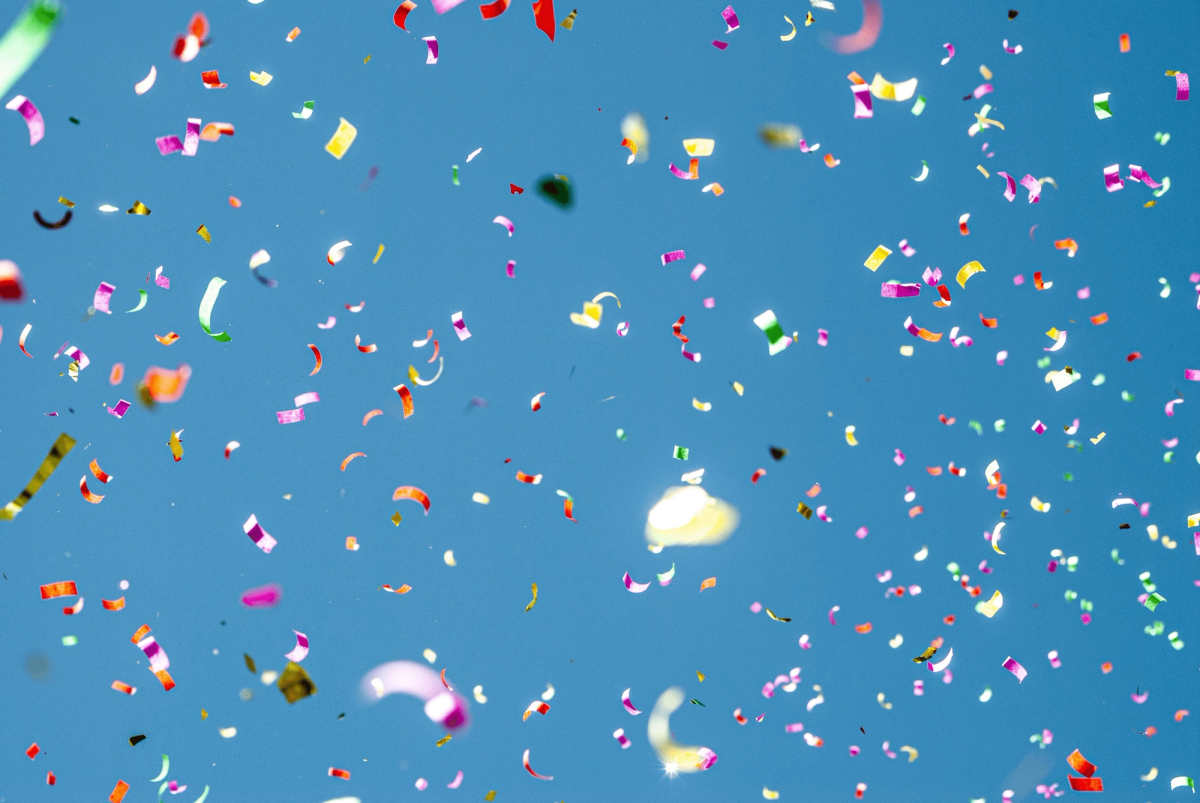 Conclusion, confetti.