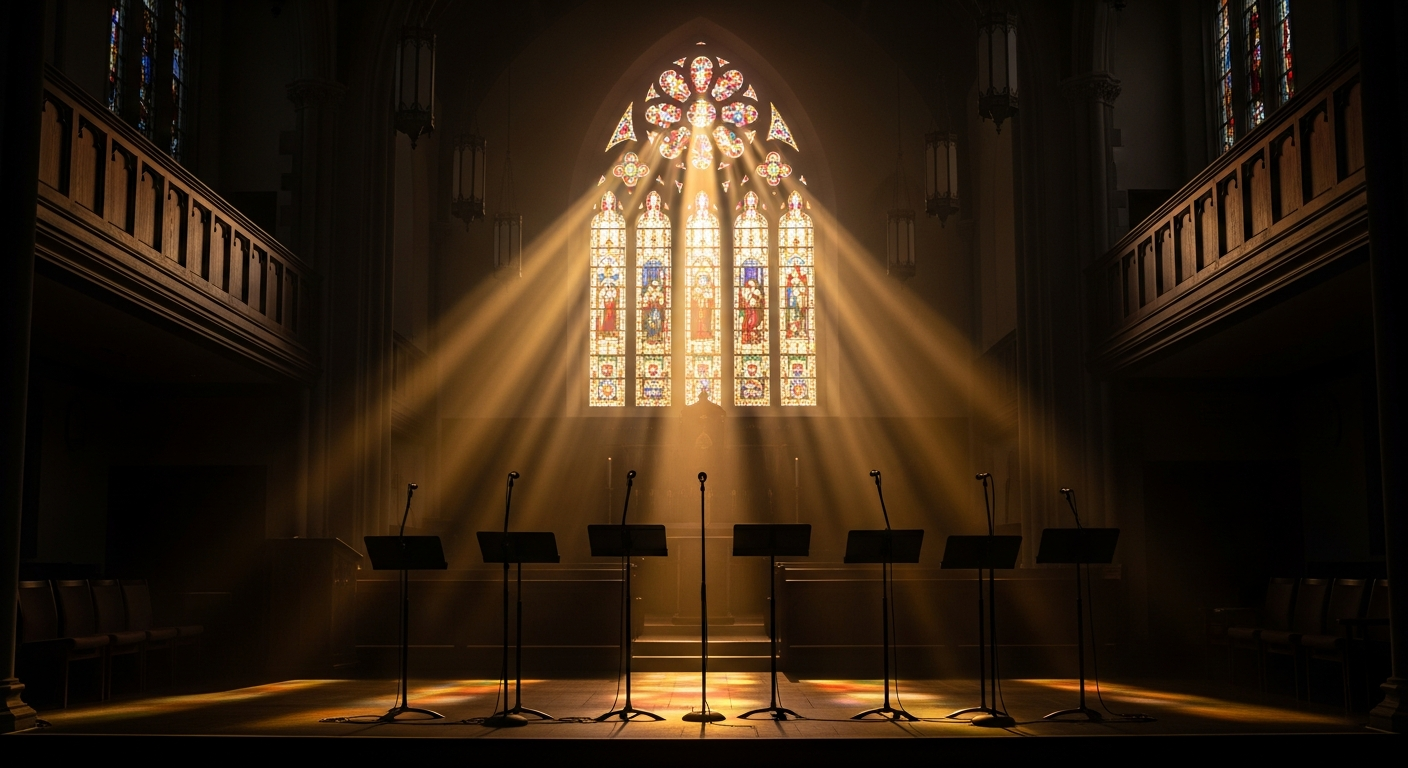 Gospel and Christian music promotion with choir microphones