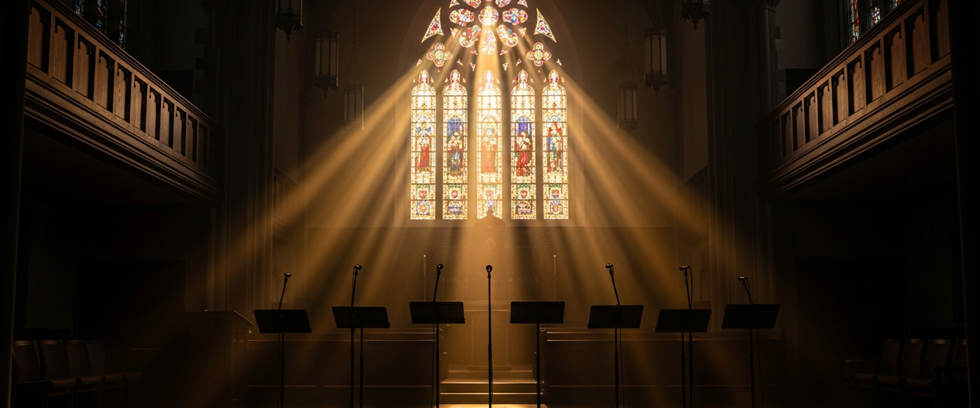 Gospel and Christian music promotion with choir microphones