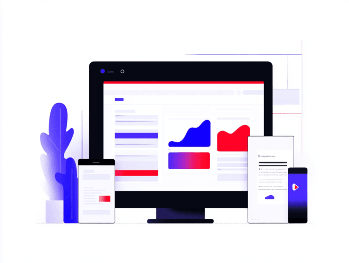 Digital devices displaying analytics data visualization