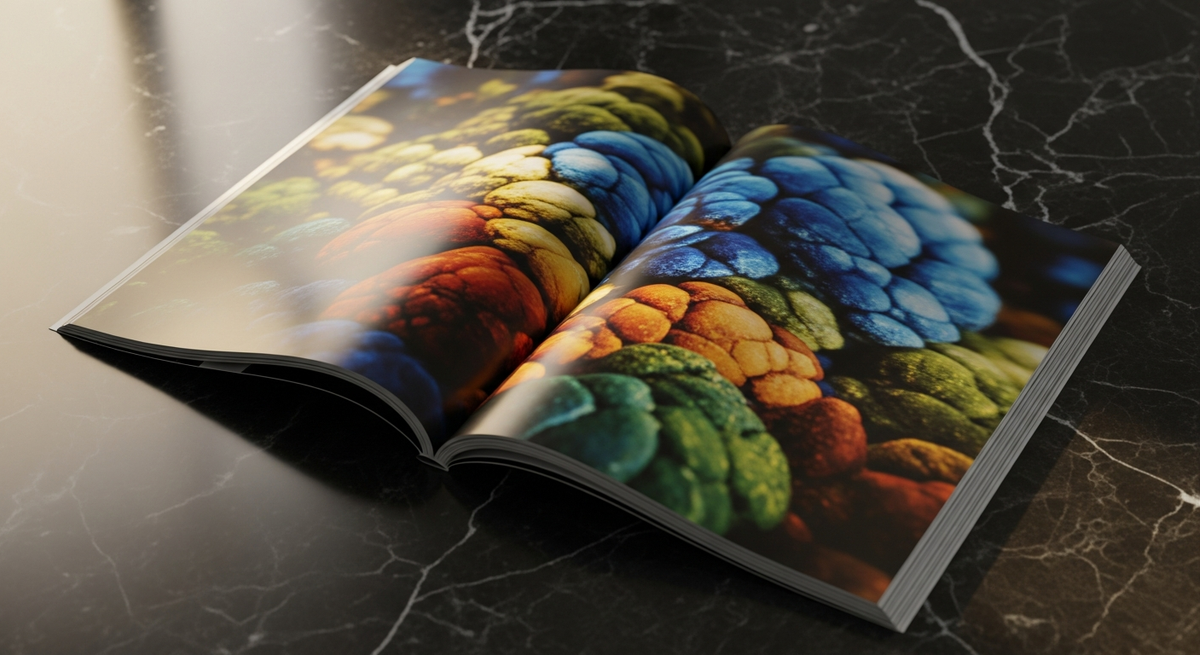 Editorial luxury magazine flat-lay