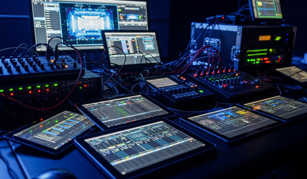 Event technology equipment and control systems in modern venue