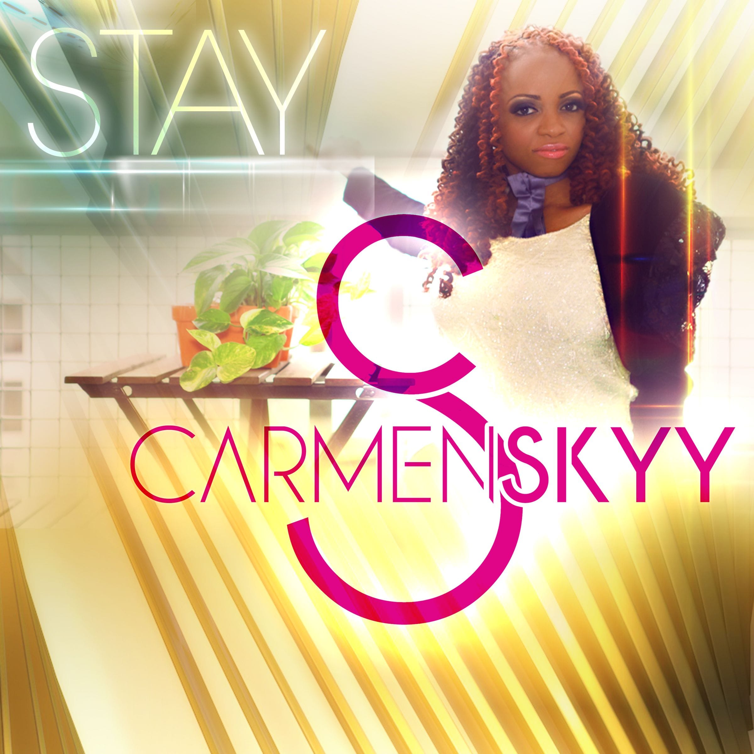 Professional concept illustration for carmen skyy releases electro-infused single "stay"