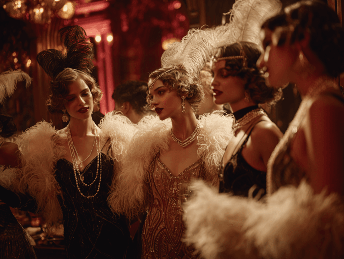 Visual representation of The Roaring Twenties Revival: How Gatsby-Age Glamour Inspires Modern Marketing and Branding concepts