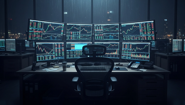 Financial services digital marketing with trading floor analytics