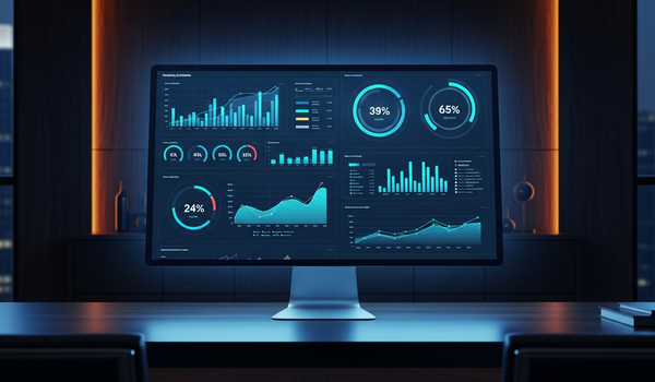 Marketing ROI dashboard showing campaign performance metrics and return on investment calculations