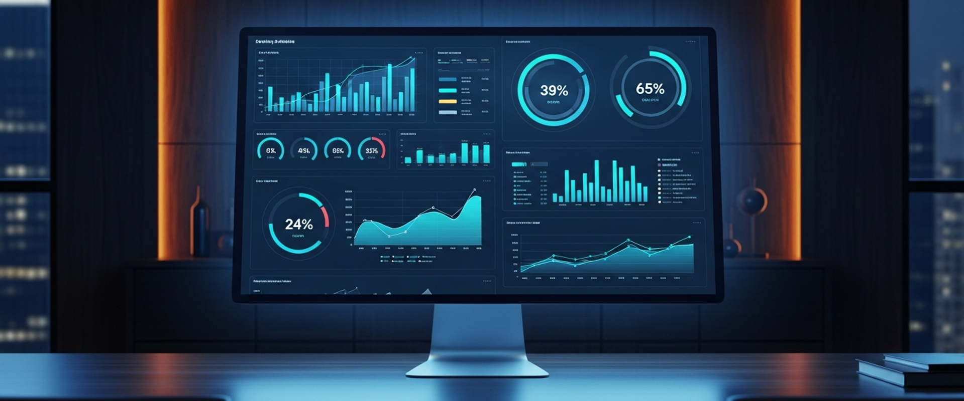 Marketing ROI dashboard showing campaign performance metrics and return on investment calculations