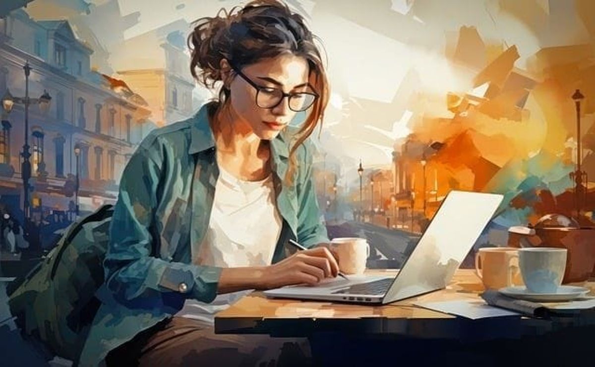 ai generated, woman, laptop, tourism marketing strategies, marketing strategies, tourism marketing, tourism industry, target audience