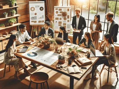 Marketing team discussing corporate event planning: making your brand stand out