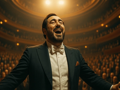 Professional concept illustration for luciano pavarotti: the extraordinary journey from schoolteacher to opera legend