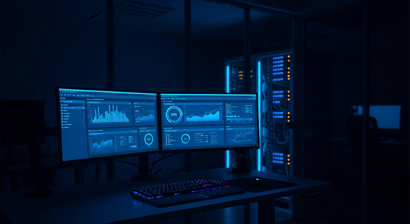 SaaS digital marketing with software dashboard and cloud technology