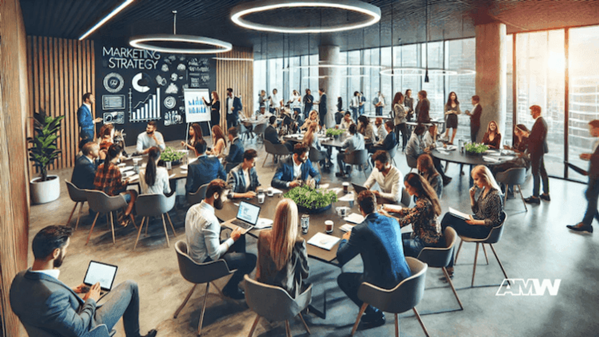 People having a marketing strategy meeting.