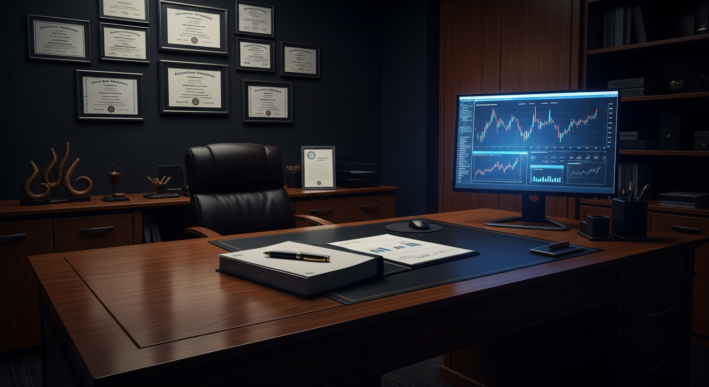 Financial advisor personal branding with wealth management office