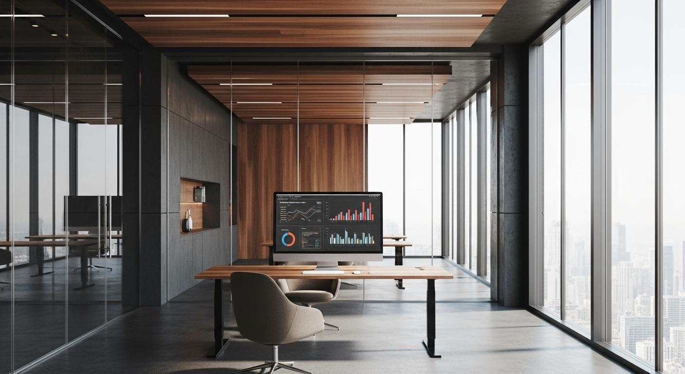 Modern startup office with content analytics on screen — best content marketing agencies for startups