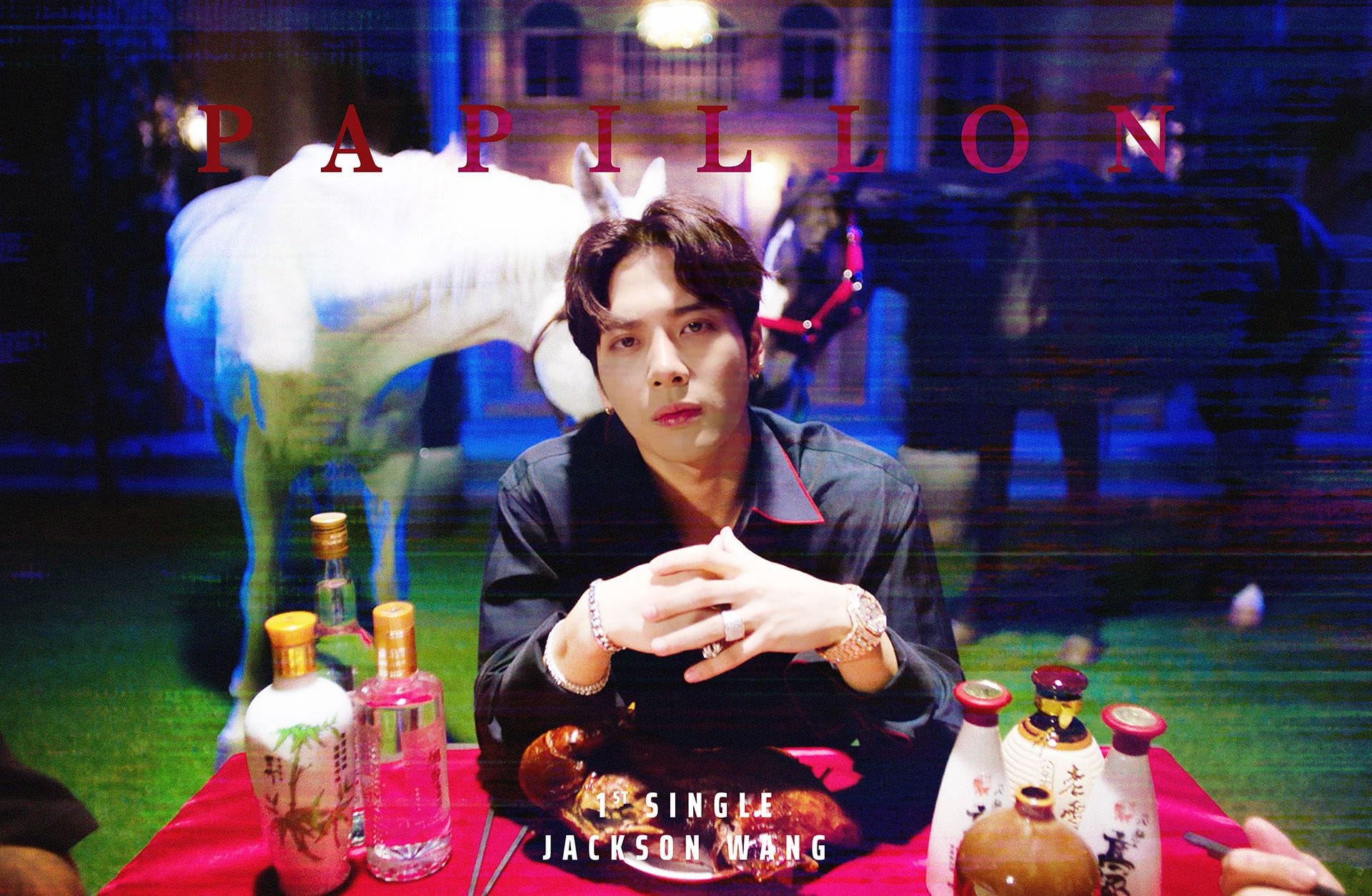 Professional concept illustration for jackson wang to release anticipated debut single "papillon"