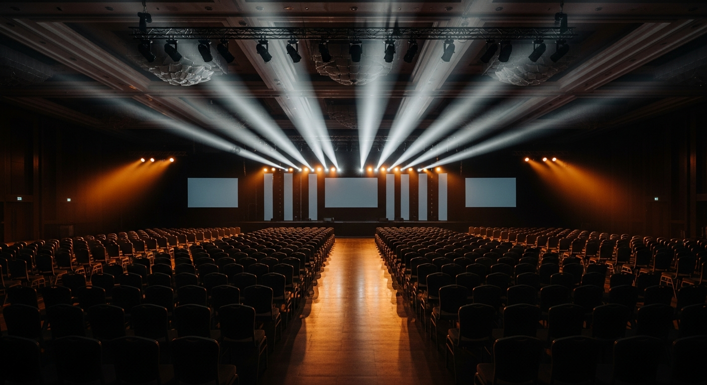 Event industry analytics with conference venue and data metrics