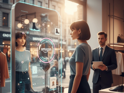 Professional concept illustration for the power of amazon hyper personalization in e-commerce