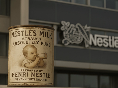 Professional concept illustration for from infant formula to global giant: the untold story behind nestlé