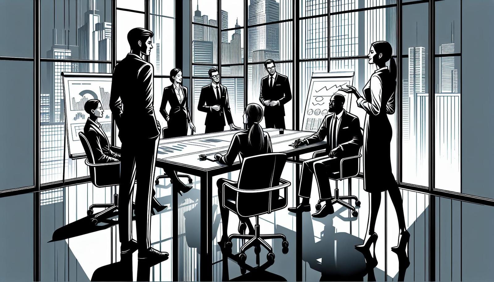 Professional concept illustration for thought leadership: how to build credibility and drive industry impact