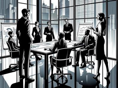 Professional concept illustration for thought leadership: how to build credibility and drive industry impact