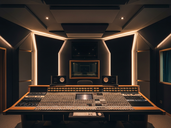 Music promotion services - premium recording studio with mixing console