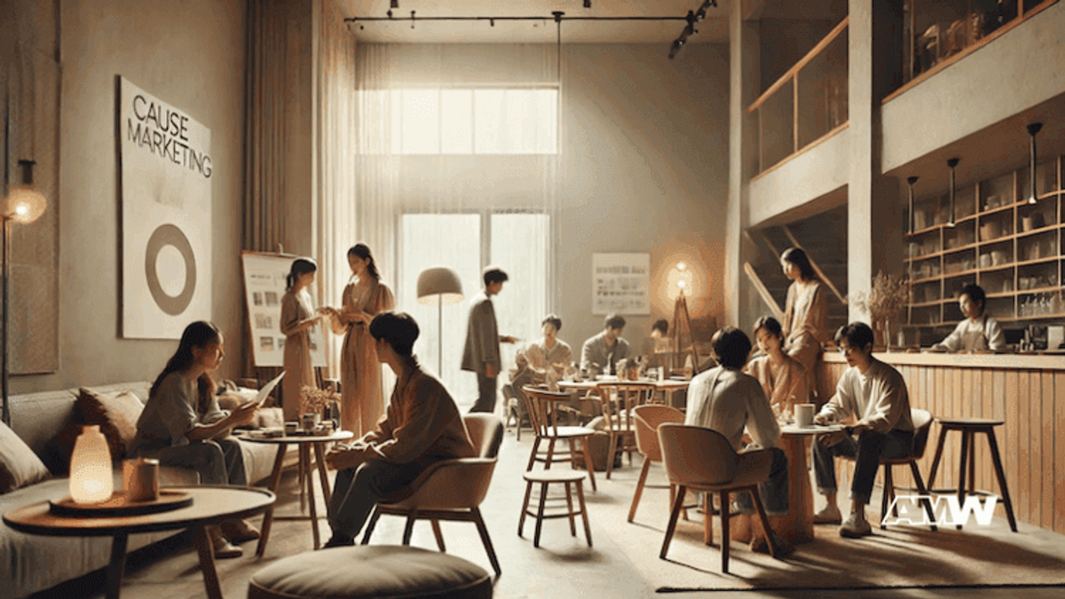 People dining together in a chic cafe.