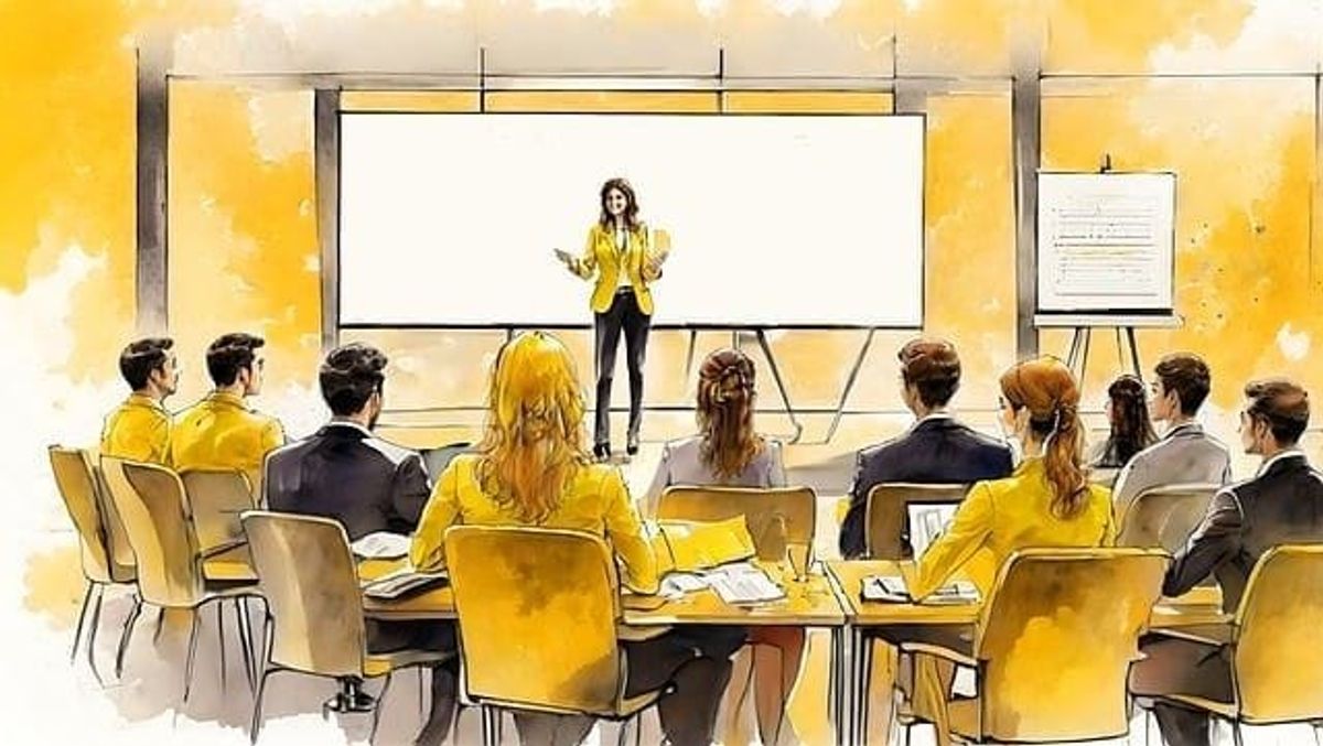 Business professionals collaborating on a business coach?