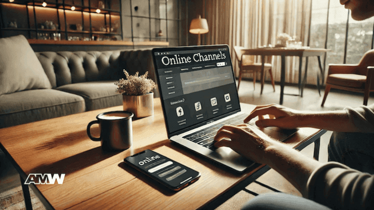 Person using laptop and smartphone at home