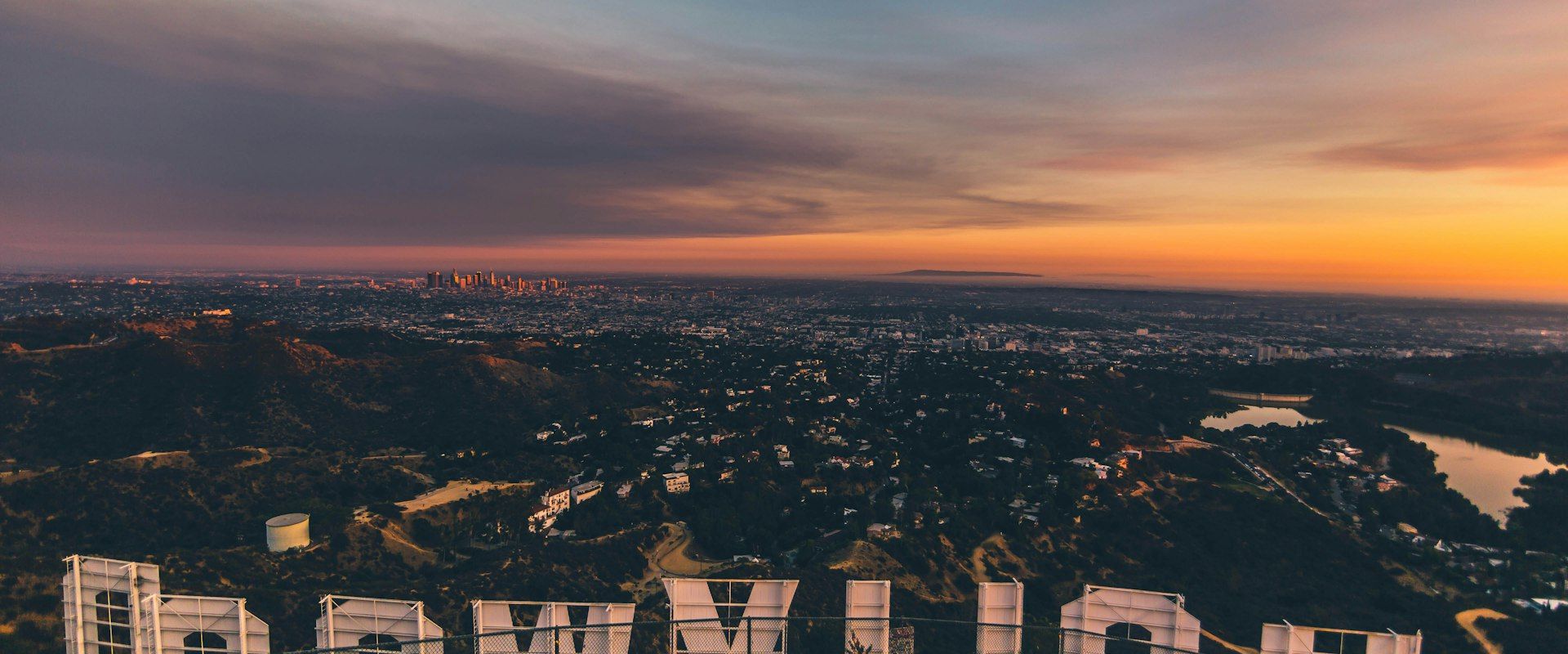 Los Angeles downtown skyline at sunset - Public Relations in LA