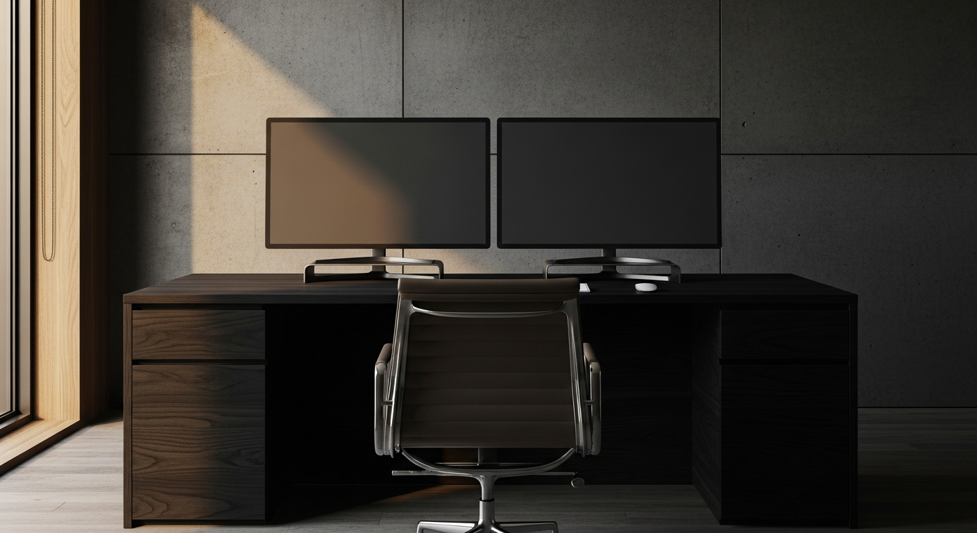 Premium workspace representing in-house AI versus AI marketing agency