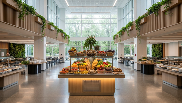 Emory Dining case study — sustainable university dining hall with fresh seasonal produce