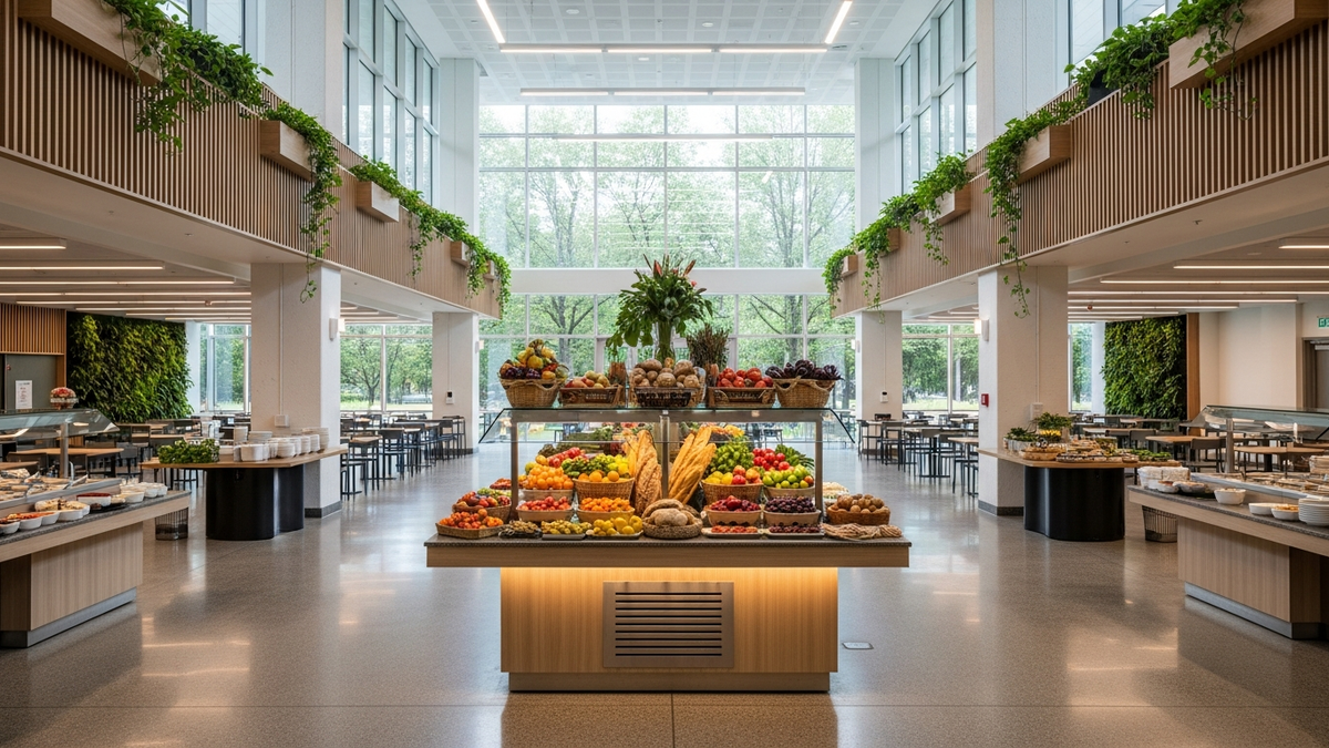 Emory Dining case study — sustainable university dining hall with fresh seasonal produce