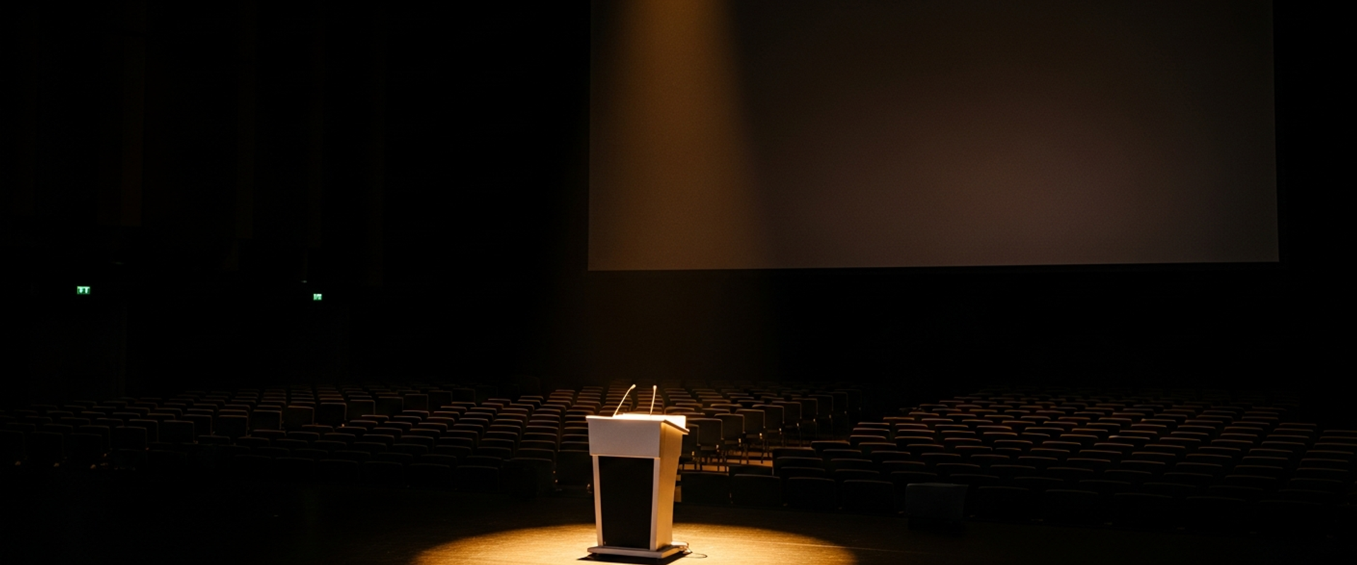 Speaker personal branding with keynote stage and presentation