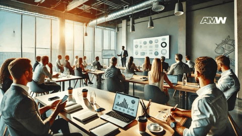 Professional concept illustration for creating seminars that shine