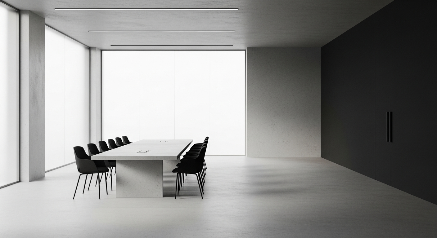 corporate events statistics — architectural editorial photograph