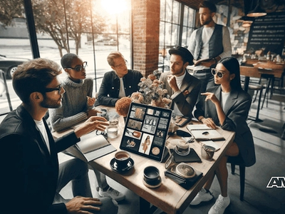 PR team strategizing creative social media marketing tips for businesses