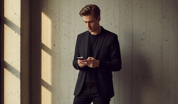 Creative professional reviewing TikTok marketing strategy on mobile device