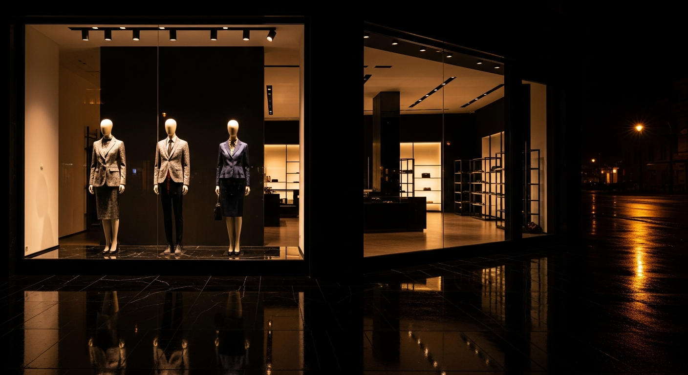 Retail digital marketing with premium store display