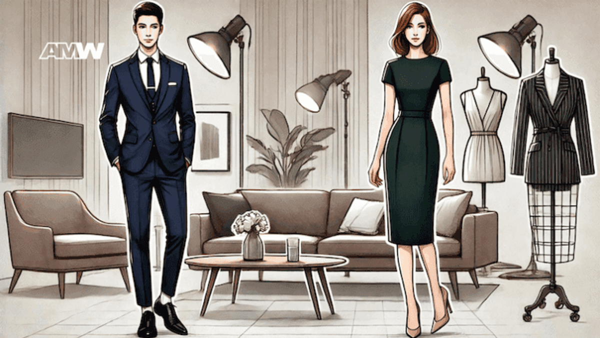 Fashion models posing in stylish studio