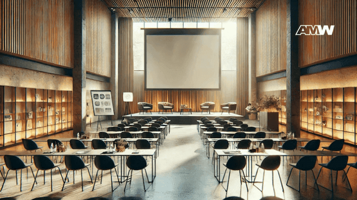 Modern conference room setup