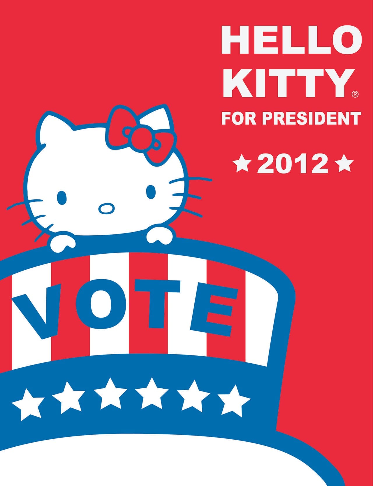 PR team strategizing hello kitty for president with legendary biz markie