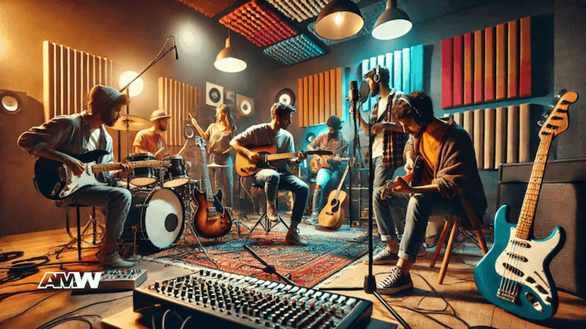 Music industry professional working on sound promotion for musicians