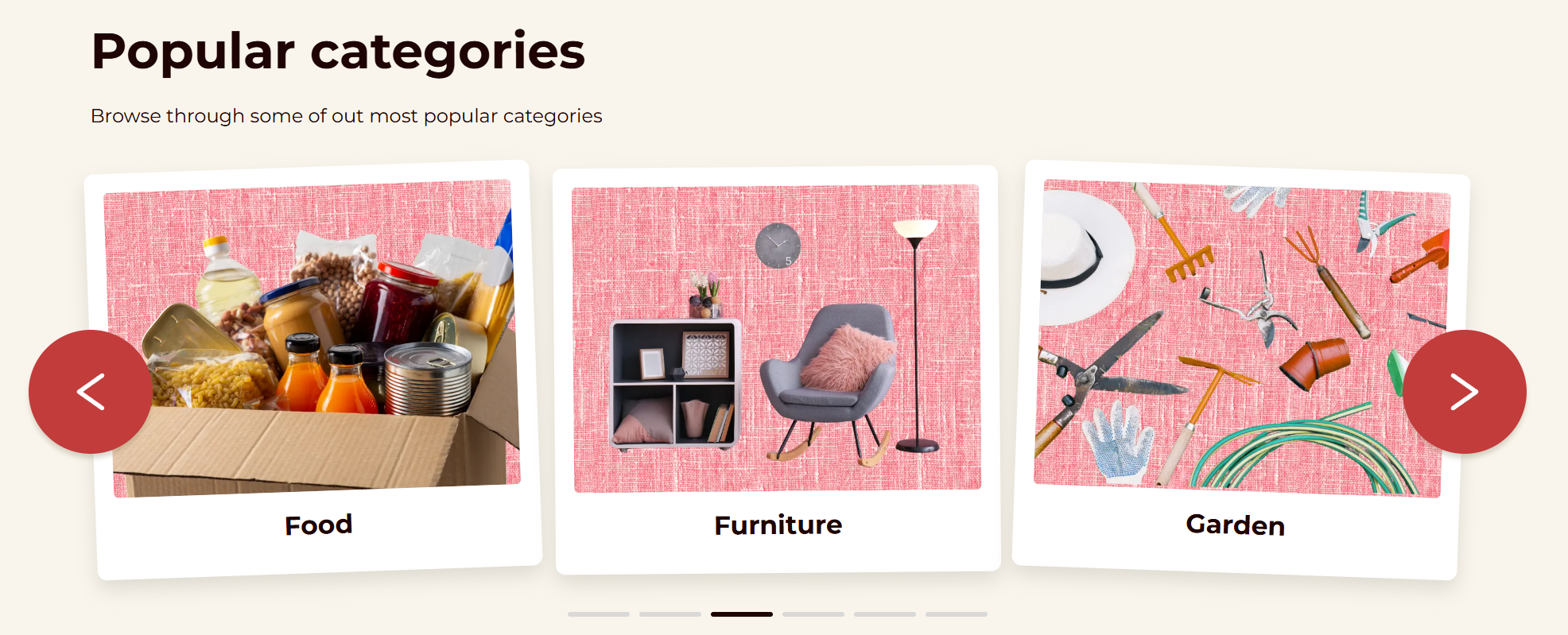 Some of the categories to search on www.recheck.au