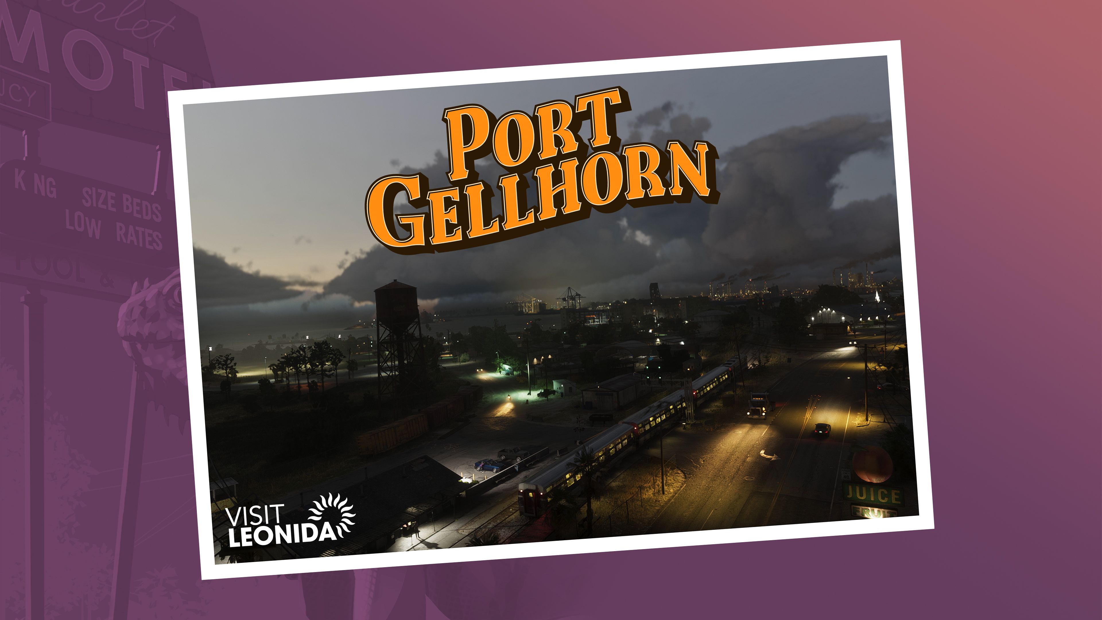 Port Gellhorn postcard — official GTA 6 artwork