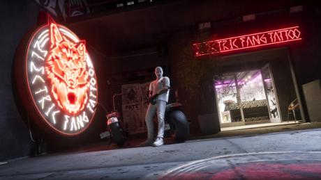 Vice City skyline artwork, illustrating Take-Two's share price movement around Grand Theft Auto VI