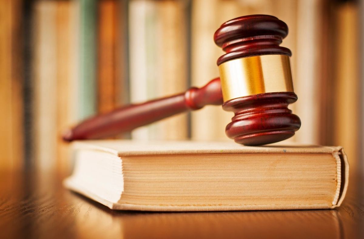 Gavel on a book