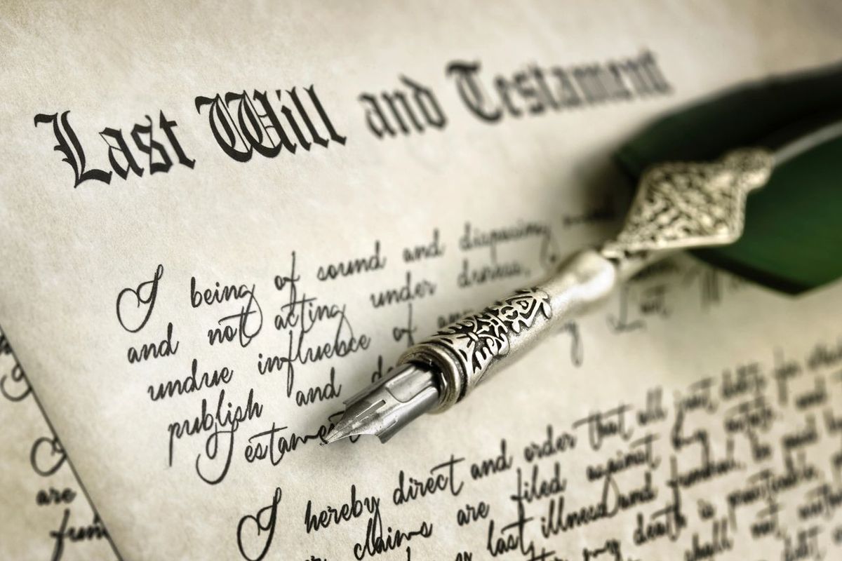 Fancy last will and testament