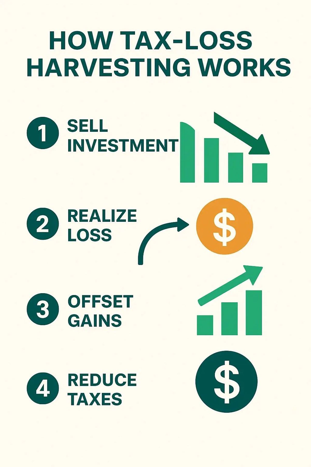 How Tax Loss Harvesting Works Graphic