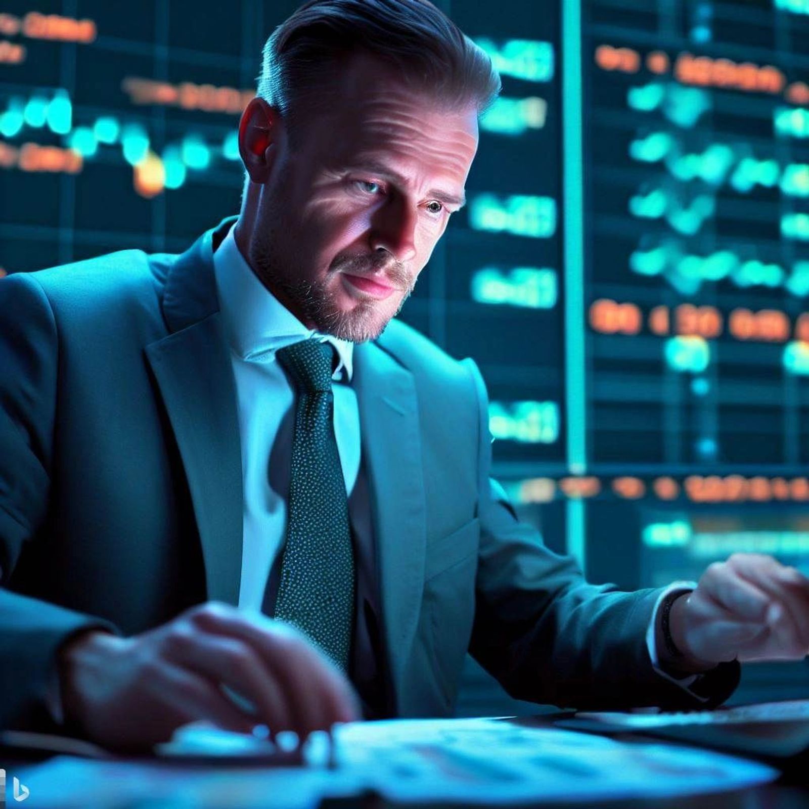 Investor is on the stock market